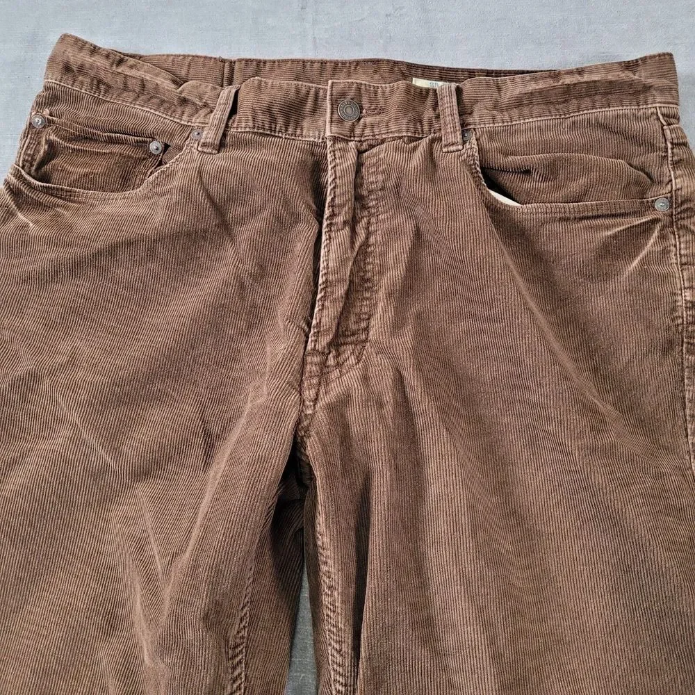 Polo Ralph Lauren Corduroy Pants Mens 37x34 Brown Straight Leg Chino Ribbed Pant